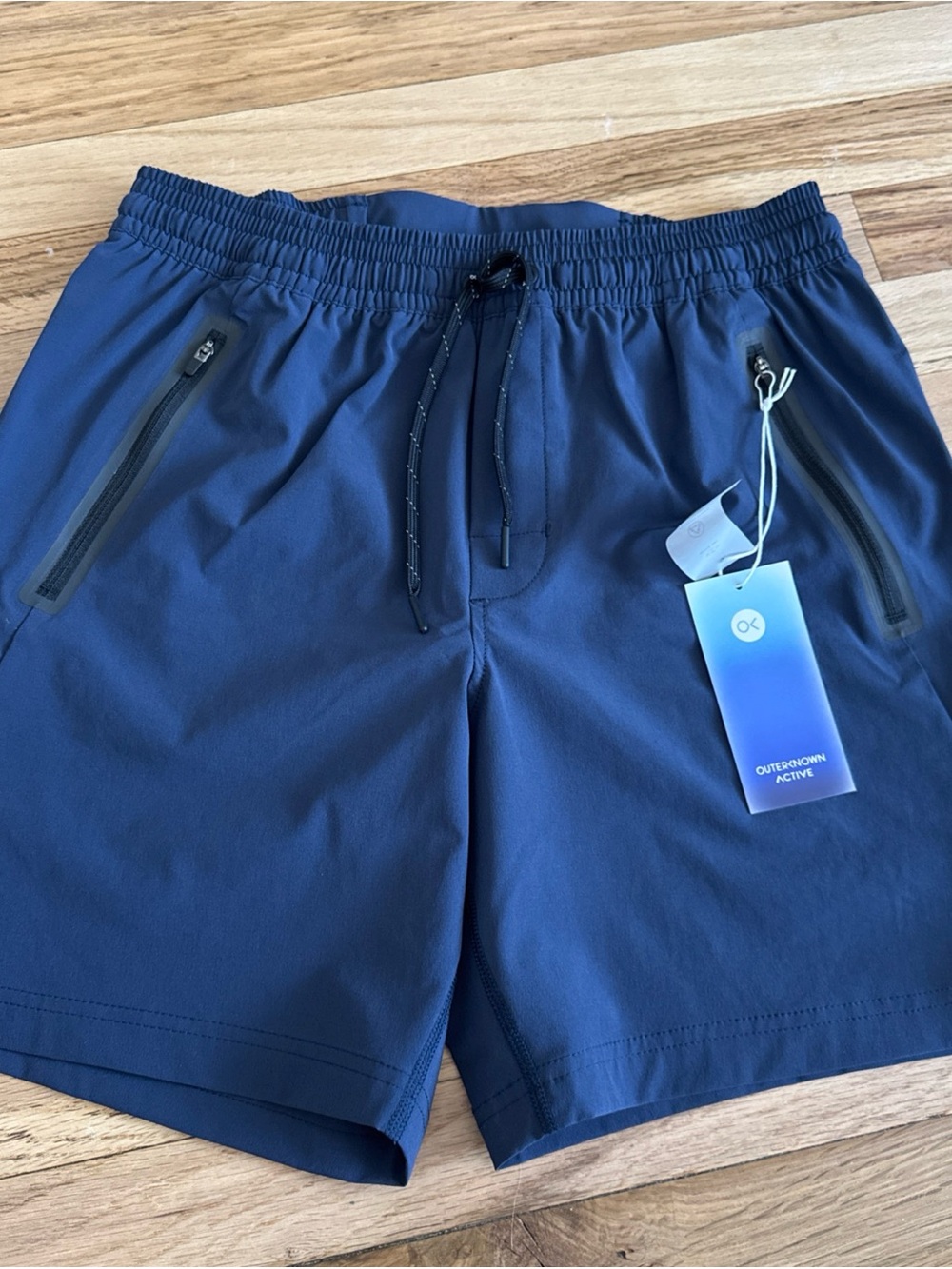 Outerknown Men's Athletic Shorts Navy Blue